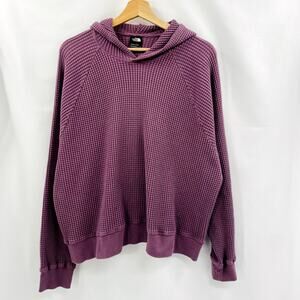 The North Face XXL Purple Waffle Knit thermal hoodie